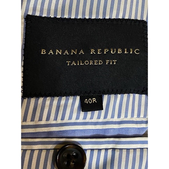 Banana Republic Blazer Sport Coat Mens 40R Gray Soft Cotton Viscose Blend Lining - Picture 3 of 13
